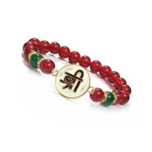 Shree Ji Laxmi Ji Symbol Lucky Charm Adjustable red Bracelet