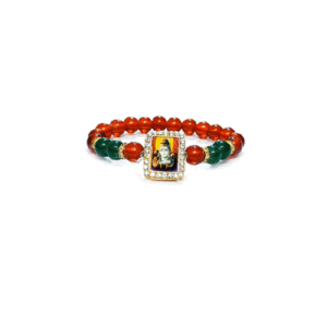 Mahakaal Mahadev Shiv Ji Crystal Lucky Charm Adjustable Green Bracelet