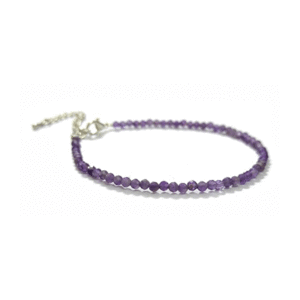 Amethyst Diamond Cut Crystal Anklet For Women's And Girls