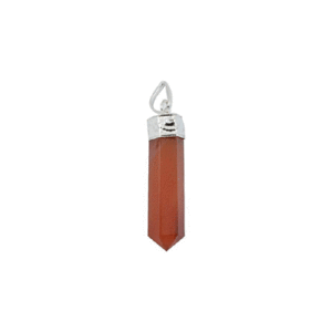 Astoghar Natural Carnilian Pencil Crystal Pendant