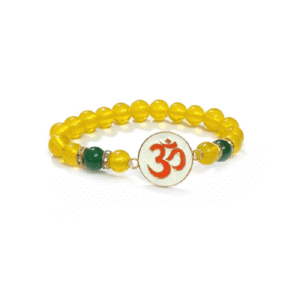 Om Aum Symbol Crystal Lucky Charm Adjustable red Bracelet