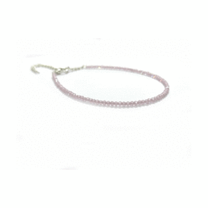 Natural Rose Quartz Diamond Cut Crystal Anklet For Women's And Girls