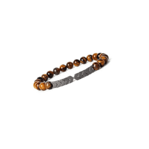 Natural Tiger Eye And Hematite Arrow Shaped Crystal Bracelets For Men And Women