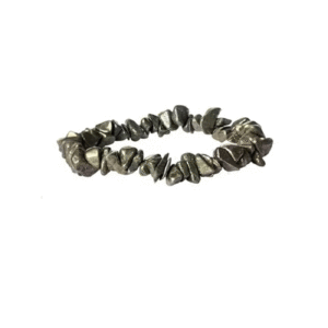 Natural Pyrite Chips Uneven Cut Crystal Bracelet