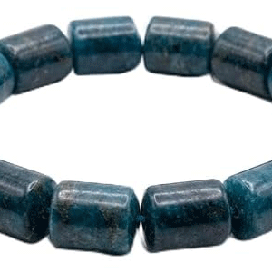 Natural Blue Apatite crystals Lucky Charm Bracelet