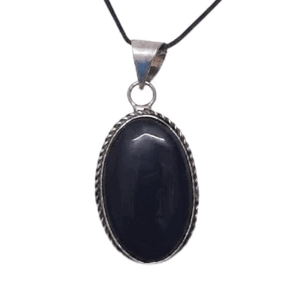 Natural Black Obsidian Crystal Lucky Charm Lab Certified Pendant Locket
