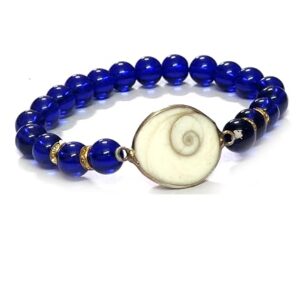 Natural Gomti Chakra Shri Laxmi Chakra Blue Bracelet For men And Women
