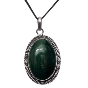 Natural Green Jade Premium Oval Shaped Crystal Pendant Men & Women