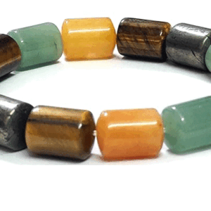 Natural Citrine Pyrite Green Aventurine Tiger eye Crystals Money Attraction Lucky Charm Bracelet