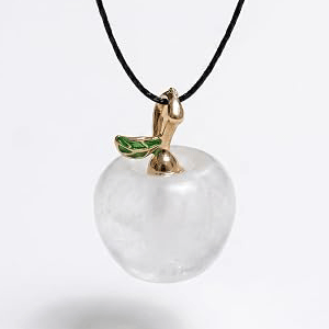 Natural Clear Quartz Apple Shaped Crystals Mini Pendant
