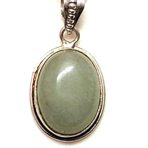 Natural Green Aventurine Oval Crystal Lab Certified Pendant Locket For Men And Women