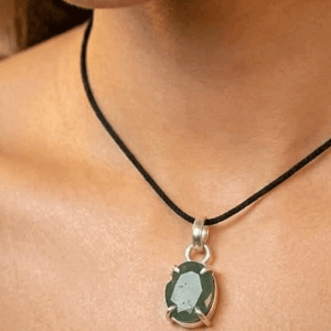 Natural Green Aventurine Lab Certified Crystal Finished Pendant