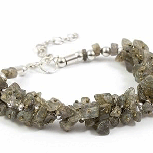 Natural Labradorite Crystals Chips Bracelet