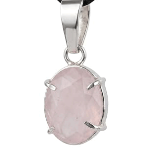 Natural Rose Quartz Crystals Certified Pendant