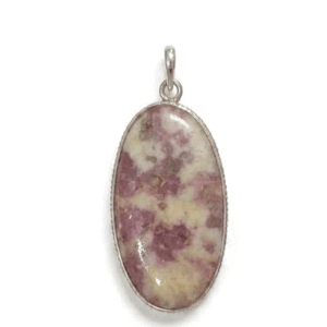 Natural Pink Tourmaline Oval Crystal Pendant For Men & Women