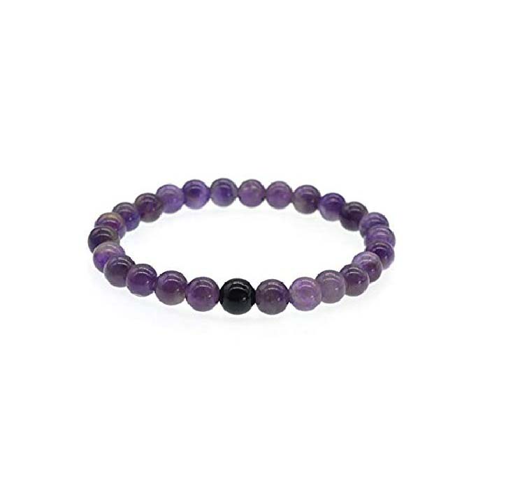 Capricorn Amethyst with Lava Stone Bracelet for Focus and Connection