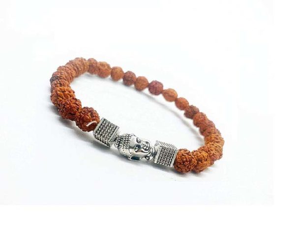  Rudraksha Bodhi Siddha Buddha Powered Stretch 8 mm Bracelet - Image 2