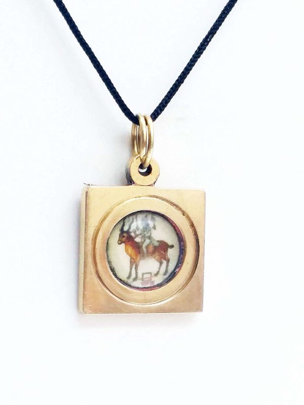 Shree Chandra Graha Yantra Brass Pendant 