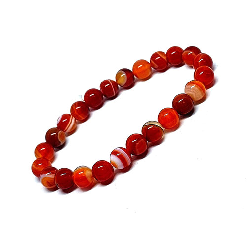 Red Sulemani Hakik Agate 8 Mm Stretch Bracelet – Astro Crystal Mart