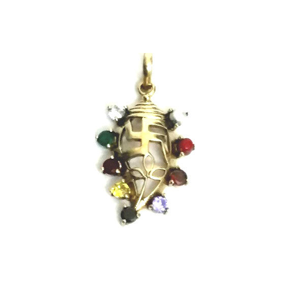 Navgraha navratna kounch (sankh) Shaped ashtadhatu Pendant - Image 2