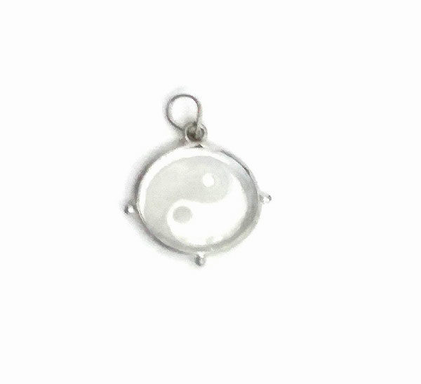 Fengshui yin yang Symbol Engraved Pendant in sphetik - Image 2