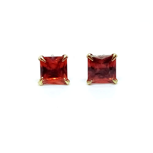 Dark Red Garnet Crystal Dangle Earrings | Simple Graces Jewelry