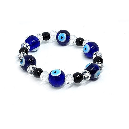 Mini Evil Eye Bracelet - 4mm Blue - April Soderstrom