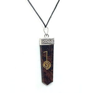 Natural Mahagony Obsidian Cho Ku Rei Crystal Pendant For Men & Women