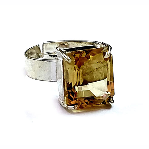 Buy SIDHARTH GEMS 18.00 Ratti 17.00 Carat Citrine Ring Sunela Certified  Natural Original Oval Cut Precious Gemstone Citrine Gold Plated Adjustable  Ring Size 16-40 at Amazon.in