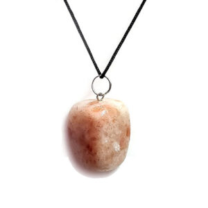 Natural Sun Stone Tumble Uneven Pendant For Protection And Harmony