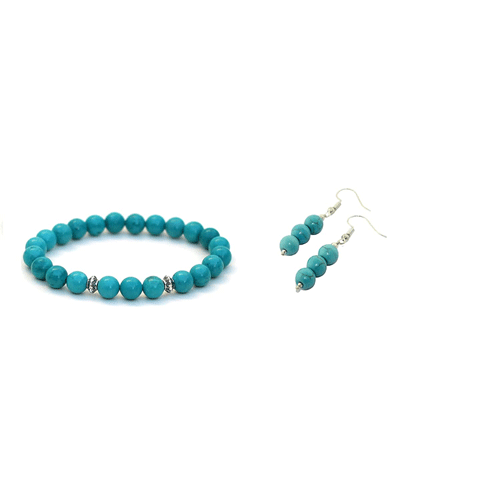 Green Gemstone Howlite Turquoise Stone Bracelet at Rs 250/piece in Jaipur