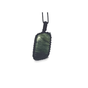 Natural Moss Agate Thread Cage Crystal Pendant For Men And Women