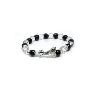 Shri Krishna Krishna Ji Flute Black White Blessings Bracelet Lucky Charm Bracelet