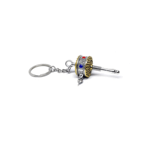 Tibetan Buddist Lucky Charm Om Mani Padme Hum engraved Prayer Wheel Key Chain Key Ring