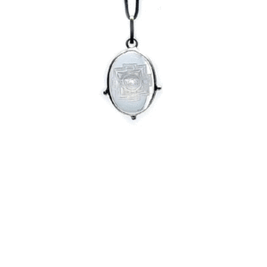 Auspicious Shri yantra Laxmi Ji Yantra Engraved Oval pendant in sphatik