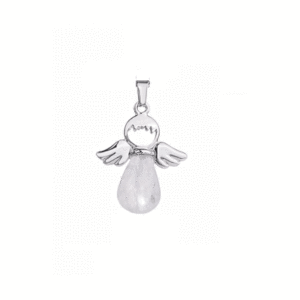 Natural Clear Quartz Angels Lucky Charm Pendant