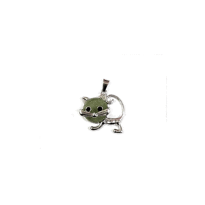 Natural Green Aventurine Cute Cat Shaped Lucky Charm Crystal Pendant