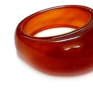 Natural Carnelian Crystal Band Ring