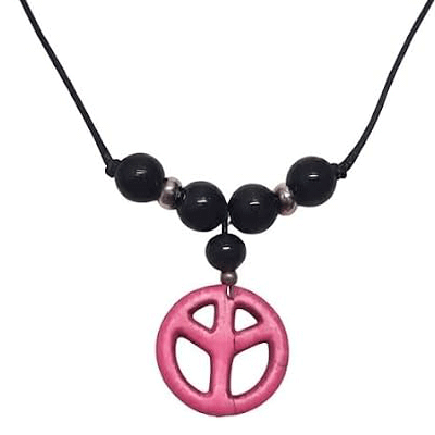 Peace love And unity Lucky Charm Protection Pink Pendant Locket Amulet For Men And Women