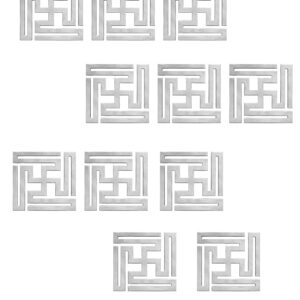 Auspicious Urja Vastu Tri Dhatu 3 Dhatu Mini 2.3 Cm Nandavrat Swastik Set of 11 for Vastu Protection and Prosperity