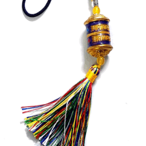 Tibetan Buddhist Om Mani Padme Hum Mantra Engraved Prayer Wheel Multi Color Metal Hanging for car and Home