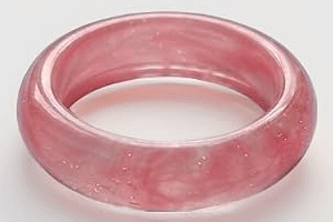 Natural Cherry Quartz Crystal Band Ring