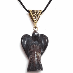 Natural Garnet Crystal Angel Shape Lucky Charm Pendant