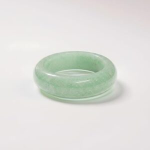 Natural Green Aventurine Crystal band ring