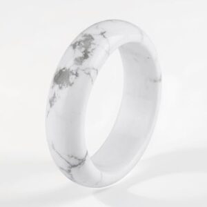 Natural Howlite Crystal Band Ring