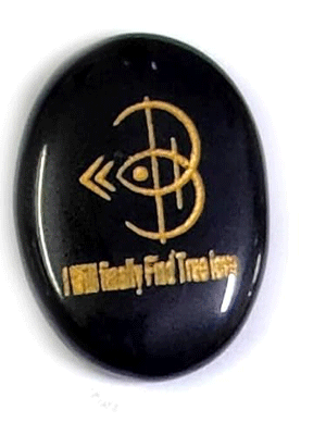 I Will Finally Find True Love Zibu Angelic Symbol Engraved Pocket Natural Black Tourmaline Crystal for Reiki Healing