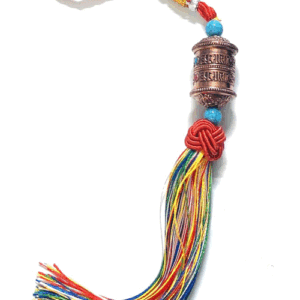 Tibetan Buddhist Om Mani Padme Hum Mantra Engraved Prayer Wheel Metal Hanging for car and Home