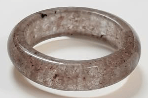 Natural Strawberry Quartz Crystal Band Ring