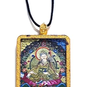 Tibetan Buddist Goddess Golden Green Tara Devi Ji Charm Pendant