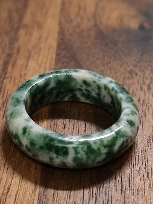 Natural Tree Agate Crystal band ring - Image 3